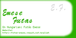 emese futas business card