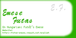 emese futas business card